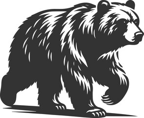 Big animal mammal vector of a bear silhouette