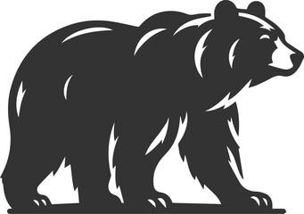 Big animal mammal vector of a bear silhouette