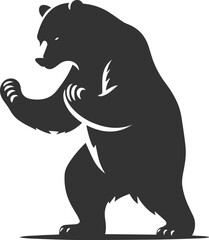 Big animal mammal vector of a bear silhouette