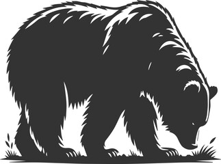 Big animal mammal vector of a bear silhouette