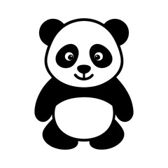 Cute panda silhouette 