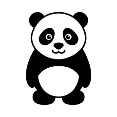Cute panda silhouette 