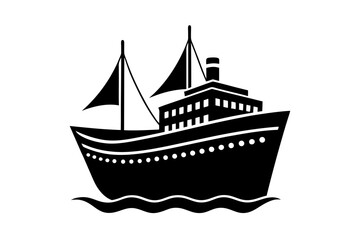 vector illustration of a cute ship