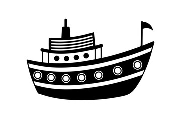vector illustration of a cute ship