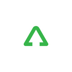 Green Triangle Upload Icon Design