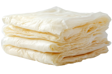 Ultra-high-resolution golden flaky puff pastry cutout on transparent background—ideal for bakery menus, patisserie packaging mock-ups, food blogs, and culinary branding materials