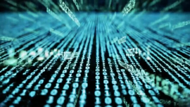 Close-up of digital code 