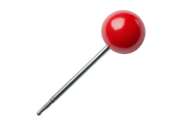 High-resolution red pushpin PNG cutout on transparent background, ideal for infographic design, web icons, and digital presentations