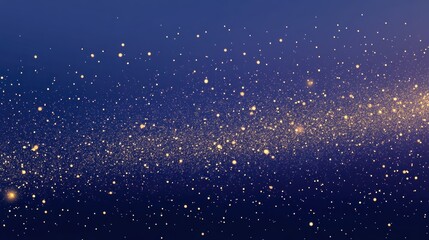 Obraz premium A gradient of deep blues and purples with scattered golden specks, reminiscent of a luxurious evening sky.