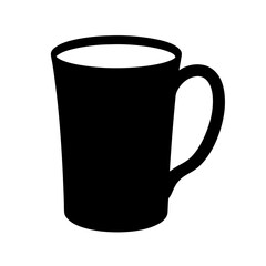 Silhouette of a mug filled with a beverage, perfect for relaxation