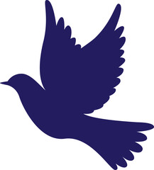 Peaceful Dove Flying in the Sky Vector Illustration