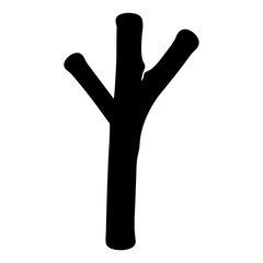 Fototapeta premium Black Tripod Shape Standing Tall on a White Background Image