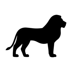 Majestic lion silhouette representing strength, courage, and the spirit of the wild