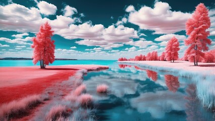 Infrared Vision of Plitvice Lakes National Park