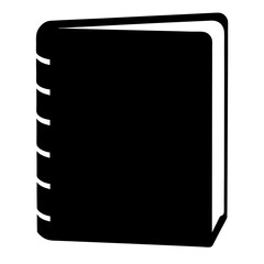 Fototapeta premium Simple minimalist black and white book graphic with blank cover design