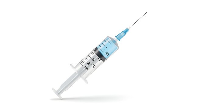 white background syringe mockup