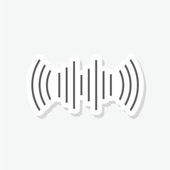 Simple Voice assistant concept icon sticker isolated on gray background