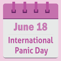 International Panic Day Announcement Reminder Calendar 
