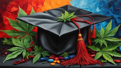"Graduating Higher: A Bold Banner of Cannabis and Education"