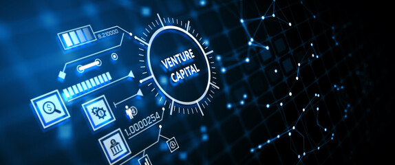 Start-up Funding Crowdfunding Investment Venture Capital Entrepreneurship Internet Business Technology Concept. 3d illustration