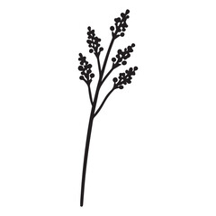 silhouette of a tree icon silhouette vector illustration 