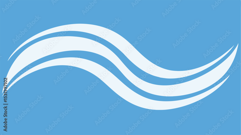 Poster abstract wavy design element with transparency suitable for various design applications