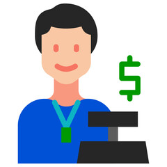 cashier flat icon