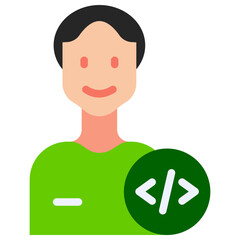 programmer flat icon