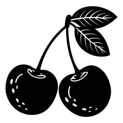 vector illustration of cherries