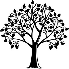 vector tree silhouette