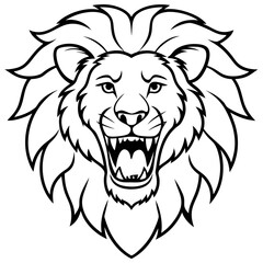 lion head vector