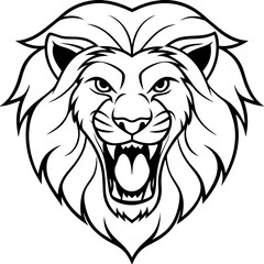 lion head vector