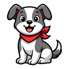 dog, animal, cartoon, panda, illustration, vector, bear, puppy, cute, black, mammal, isolated, pet, white, baby, art, character, drawing, cow, zoo, toy, animals, funny, wildlife, fun