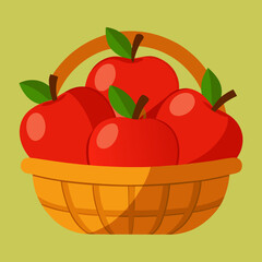 vector illustration of an apple