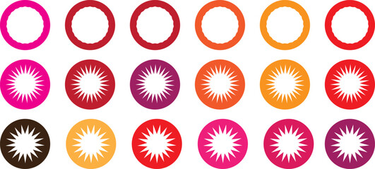 Infographic pie chart set. Cycle collection -1. 2,3,4,5,6,7..8 and 9 section. Vector isolated on white background