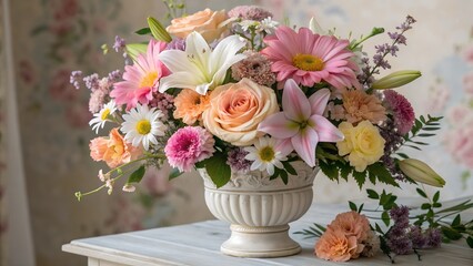  Decoration with flowers.