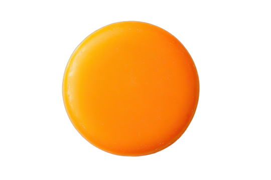 Bright orange disc, smooth texture