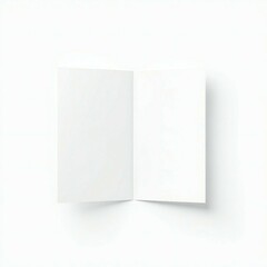 Blank white folded paper mockup for design