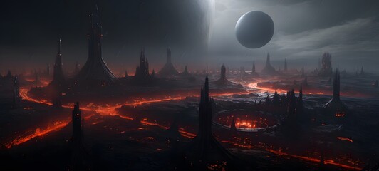 Galaxy Version of demon war world, ai generative