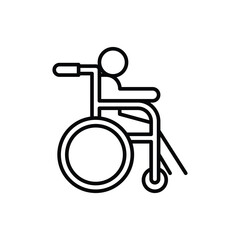 Outline Wheelchair Icon Accessibility Disability Support Symbol Vector
