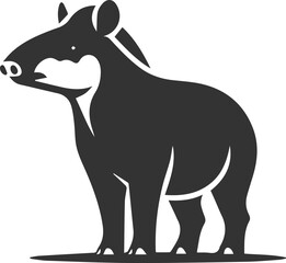 Animal vector silhouette of a tapir