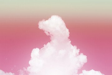 Sky and clouds in pastel tones.