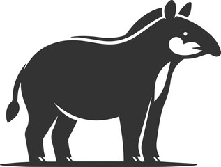 Animal vector silhouette of a tapir