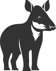 Animal vector silhouette of a tapir