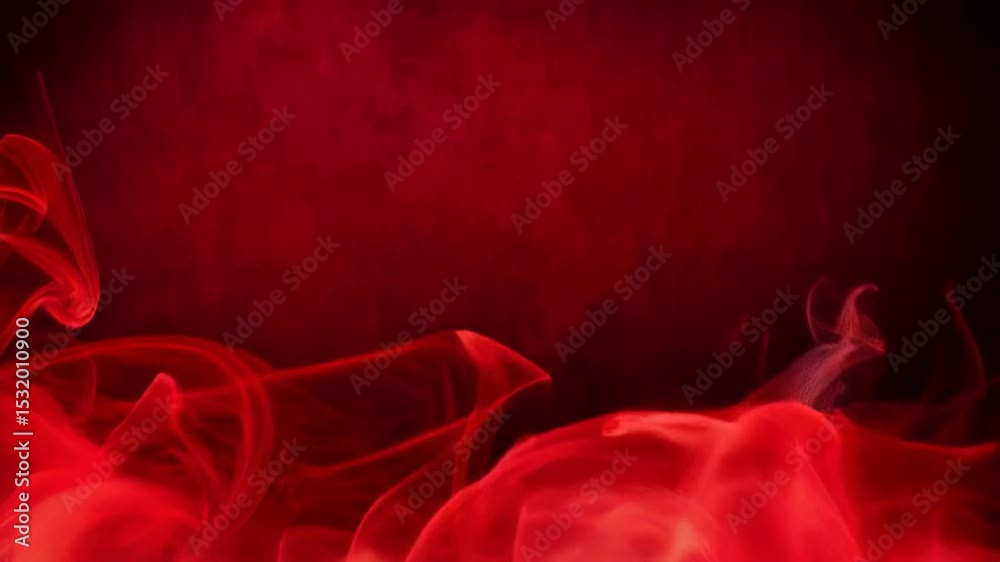 Poster abstract crimson smoke streams and swirls in a mesmerizing display of light and fluid motion, creati