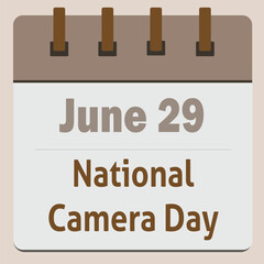 National Camera Day Announcement Reminder Calendar 
