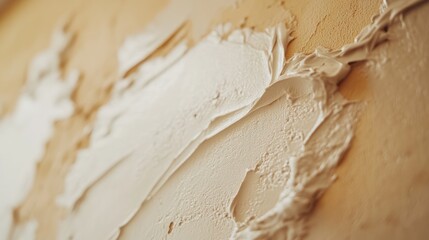 Textured Beige and White Abstract Art Painting