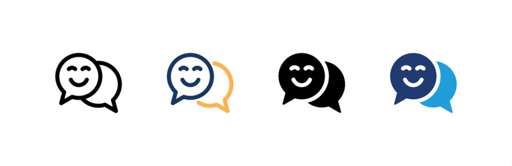 Feedback icon set multiple style collection. Vector illustration.