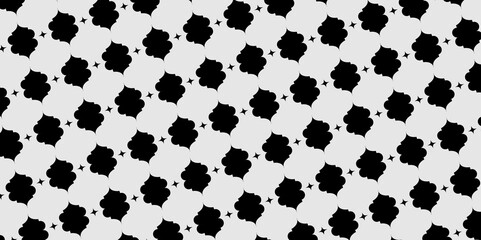 Seamless pattern with geometric shape. Black and White Geometric Pattern Background .