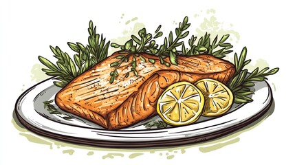Delicious Grilled Salmon with Lemon and Herbs